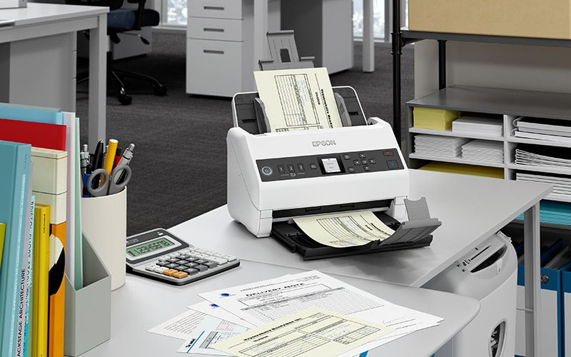 Epson DS-730N – Dokumentenscanner, A4, Duplex, 40 ppm, 600 dpi, ADF 100 Blatt, LAN, USB