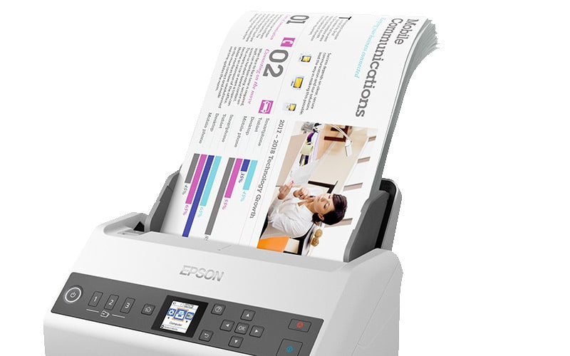 Epson DS-730N – Dokumentenscanner, A4, Duplex, 40 ppm, 600 dpi, ADF 100 Blatt, LAN, USB
