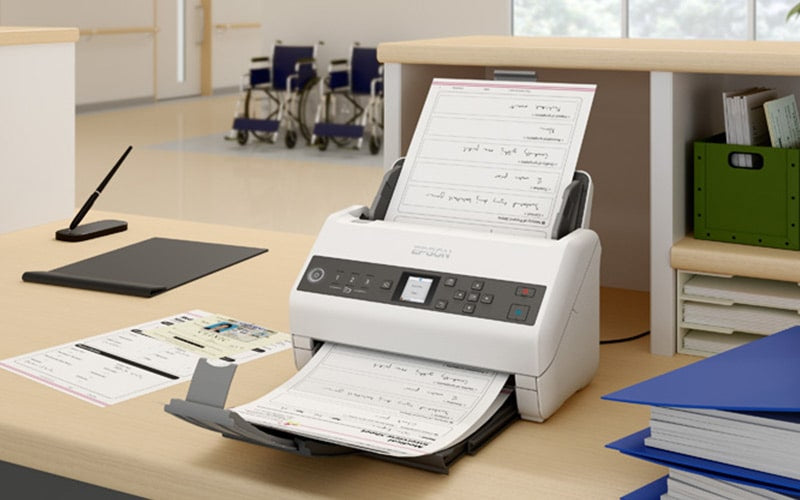 Epson DS-730N – Dokumentenscanner, A4, Duplex, 40 ppm, 600 dpi, ADF 100 Blatt, LAN, USB