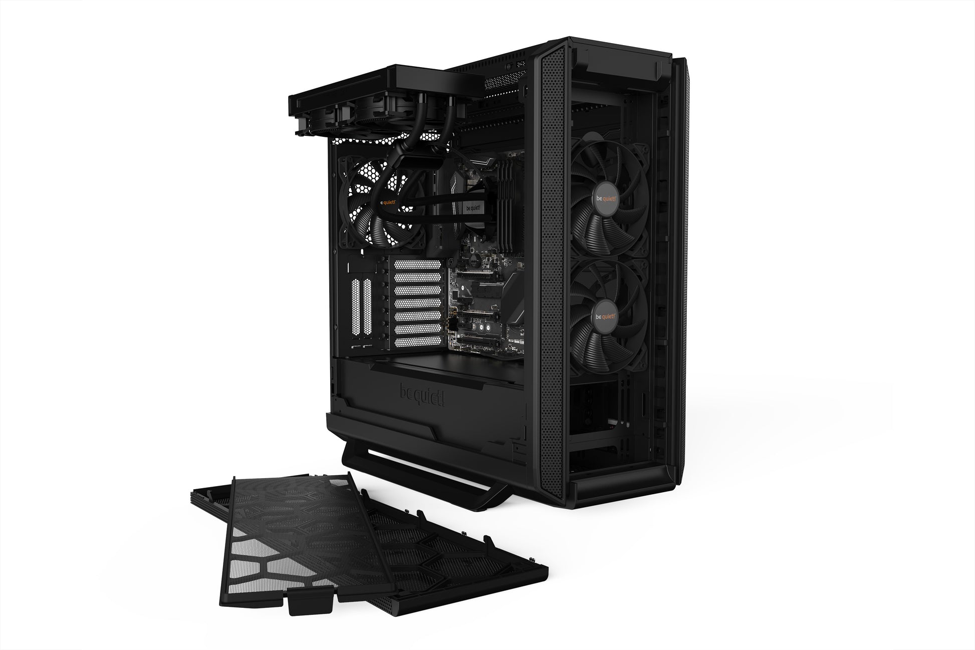 be quiet! be quiet Silent Base 802 – Midi Tower – Schwarz, für ATX, EATX, micro ATX und andere, 2×140 mm, 553×281×539 mm