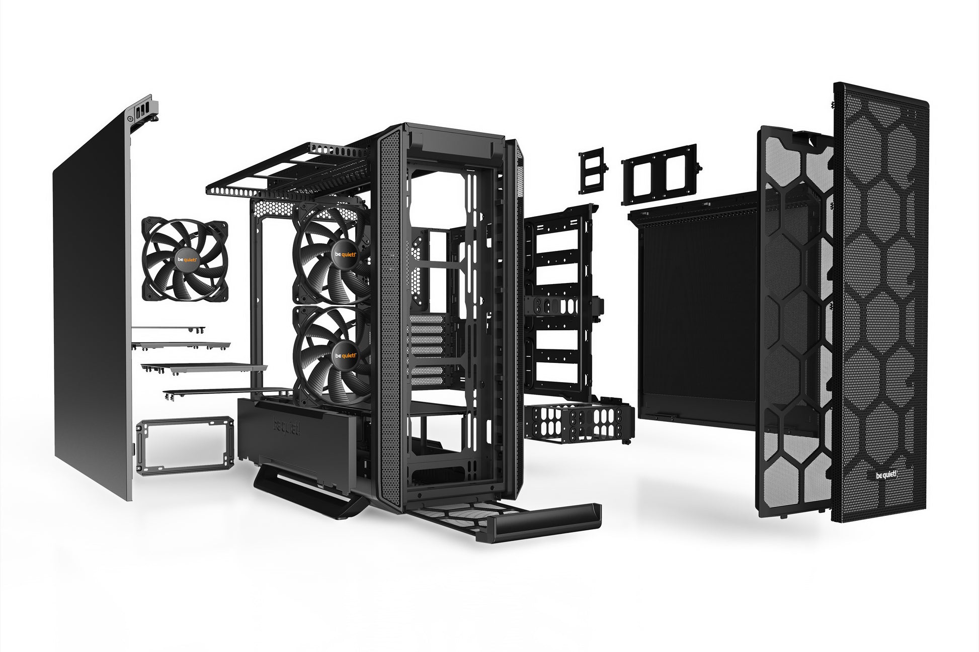 be quiet! be quiet Silent Base 802 – Midi Tower – Schwarz, für ATX, EATX, micro ATX und andere, 2×140 mm, 553×281×539 mm