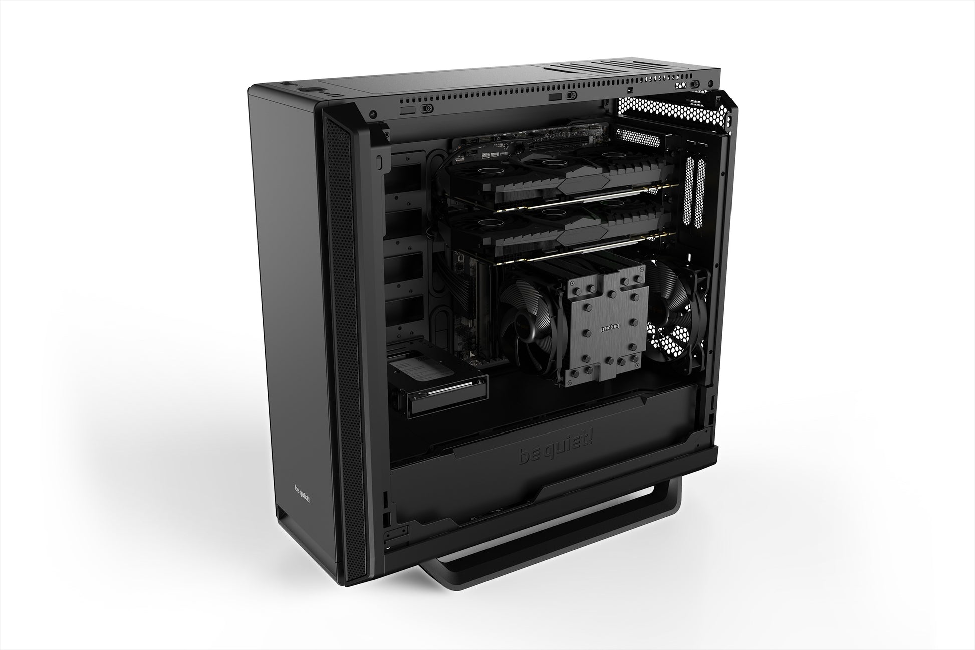 be quiet! be quiet Silent Base 802 – Midi Tower – Schwarz, für ATX, EATX, micro ATX und andere, 2×140 mm, 553×281×539 mm