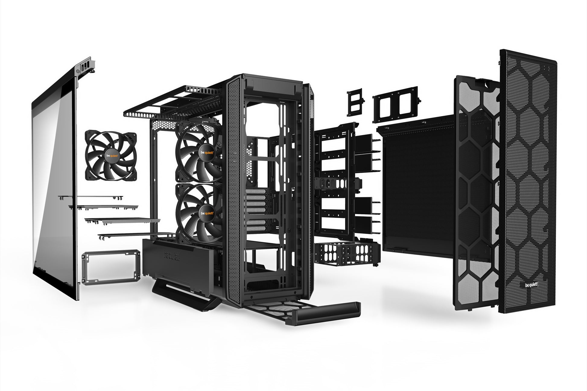 be quiet! be quiet Midi Tower – Silent Base 802 – Schwarz, Seitenfenster, für ATX, EATX, micro ATX und andere, 553×281×539 mm