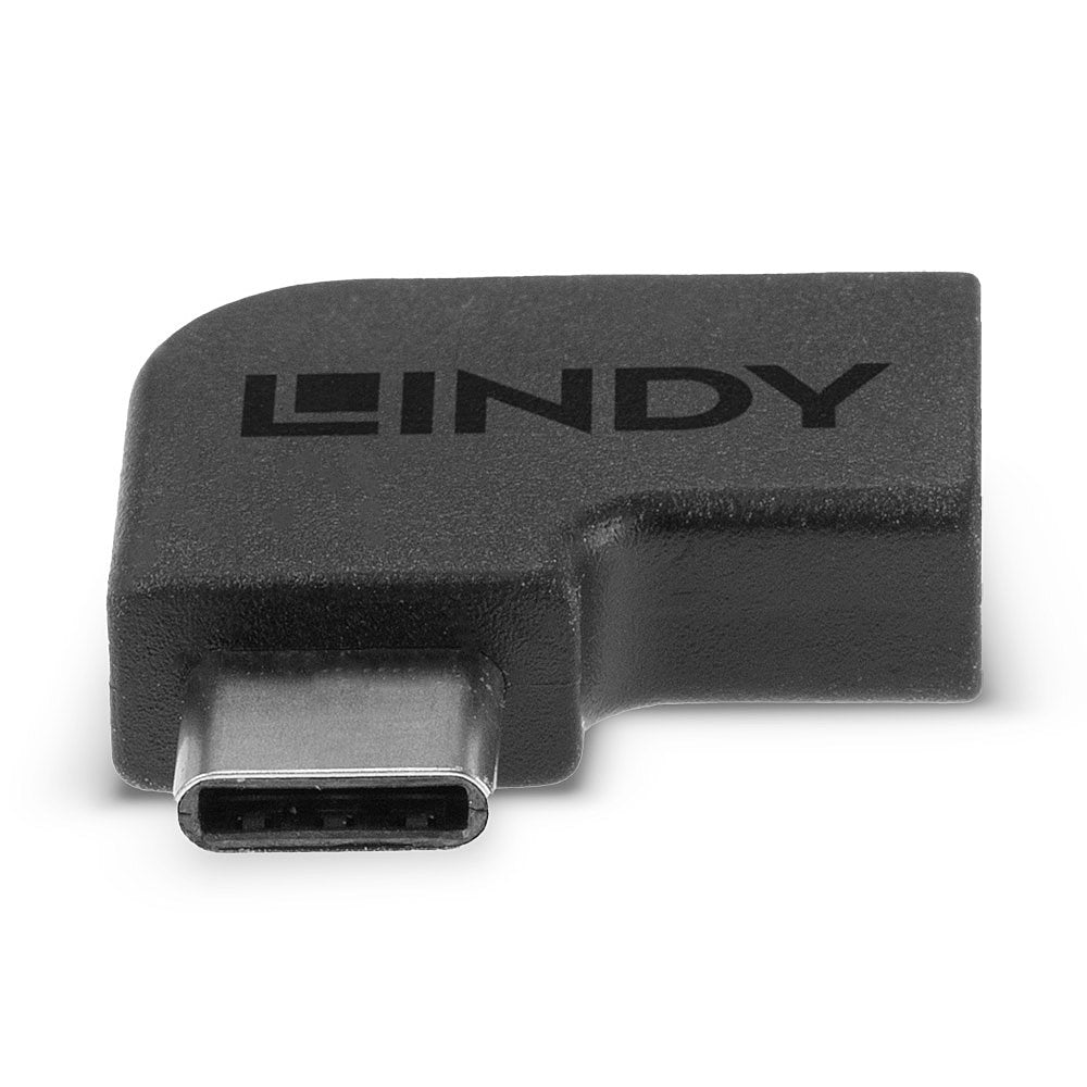 Lindy USB-Adapter USB-C auf USB-C – USB 3.2 Gen 2x2 (20 Gbit/s) – Abgewinkelt – Schwarz