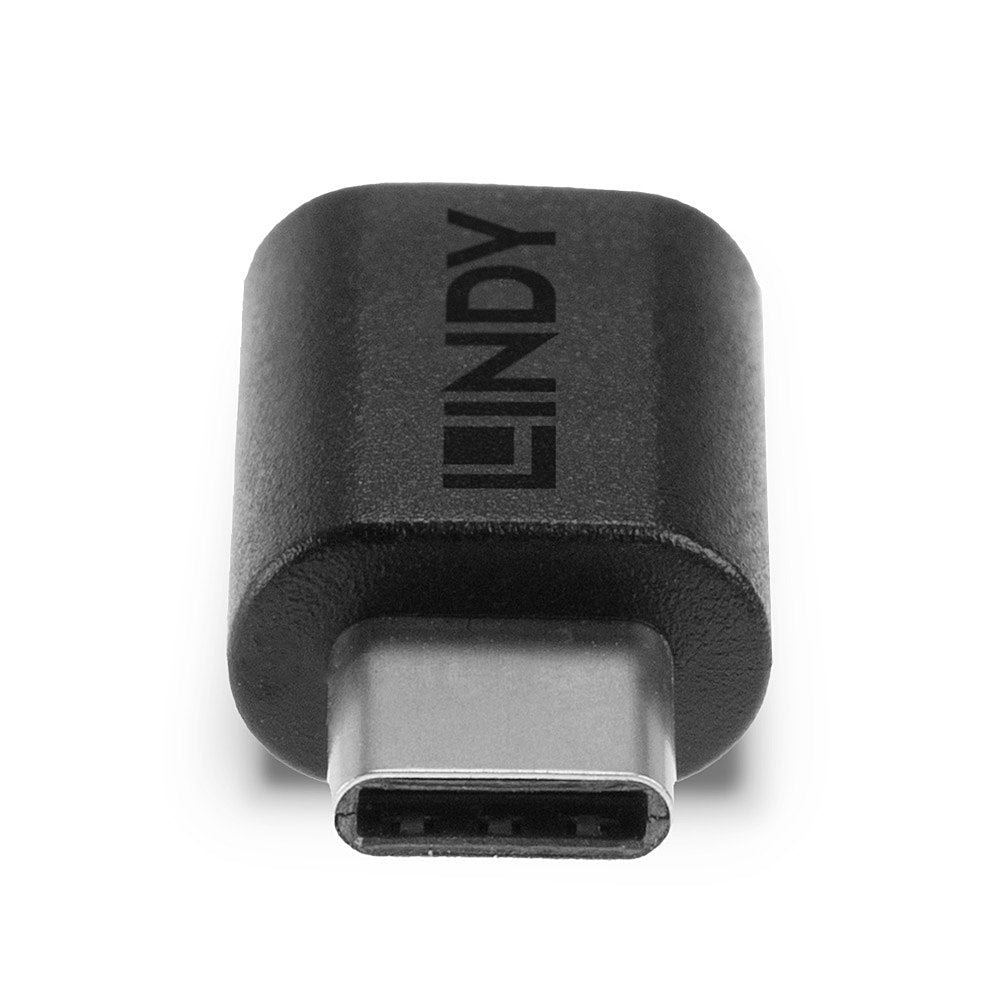 Lindy USB-Adapter USB-C auf USB-C – USB 3.2 Gen 2x2 (20 Gbit/s) – Nickel/Gold-Kontakte – Schwarz