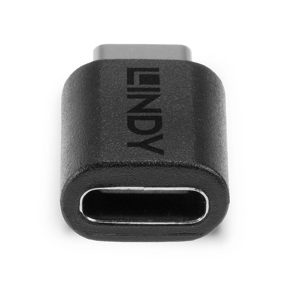 Lindy USB-Adapter USB-C auf USB-C – USB 3.2 Gen 2x2 (20 Gbit/s) – Nickel/Gold-Kontakte – Schwarz