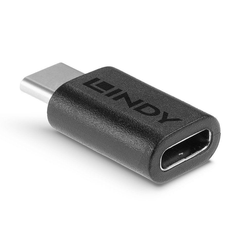 Lindy USB-Adapter USB-C auf USB-C – USB 3.2 Gen 2x2 (20 Gbit/s) – Nickel/Gold-Kontakte – Schwarz