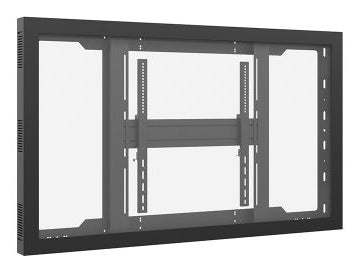 Hagor Enclosure 65" – Schutzgehäuse, Wandmontage (Querformat), VESA 600×600, für 65" Displays, Schwarz