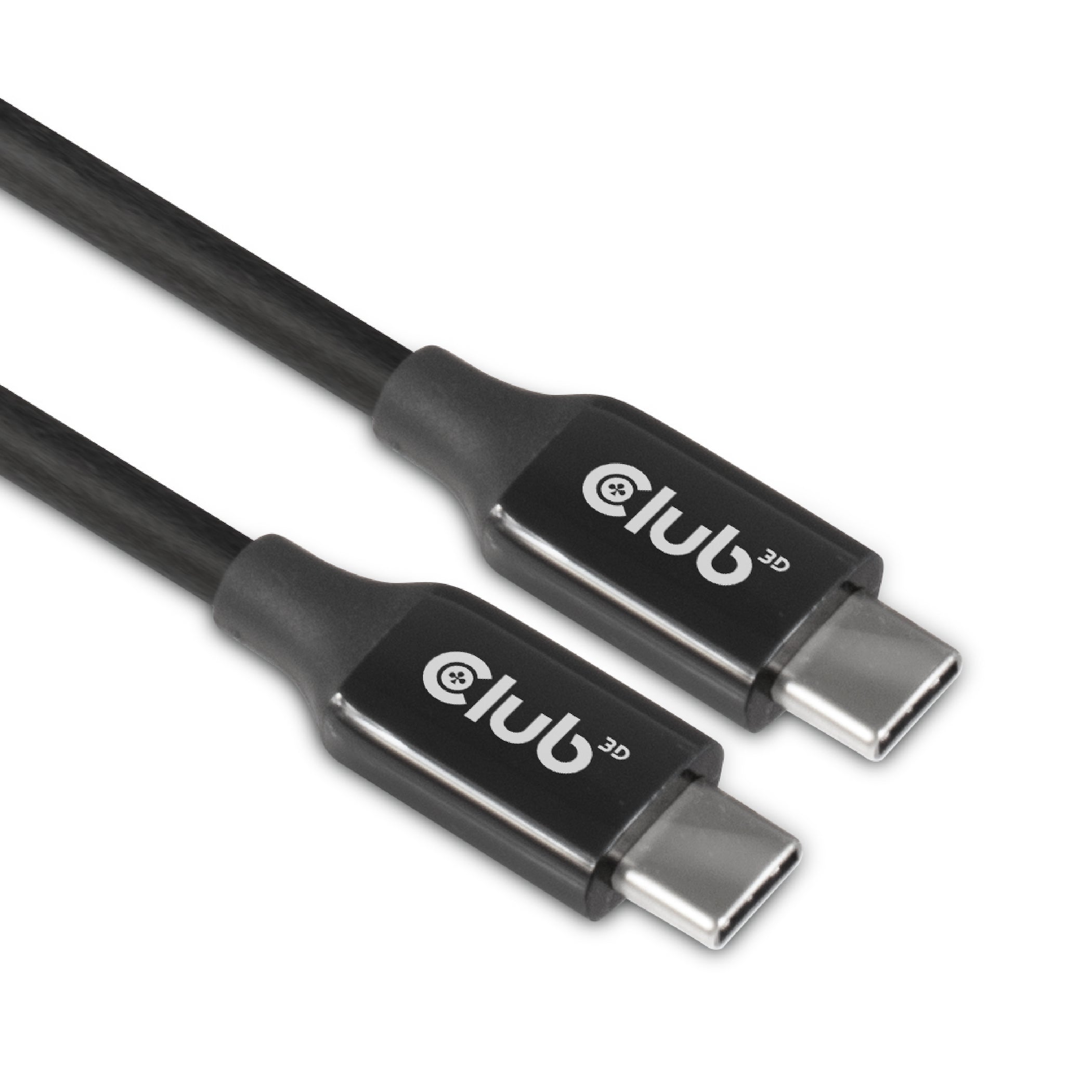 CLUB3D Club 3D – USB-C auf USB-C Kabel – USB 3.2 Gen 2 (10 Gbit/s) – 5 m – PD 60 W – 8K/60 – Aktiv – Schwarz