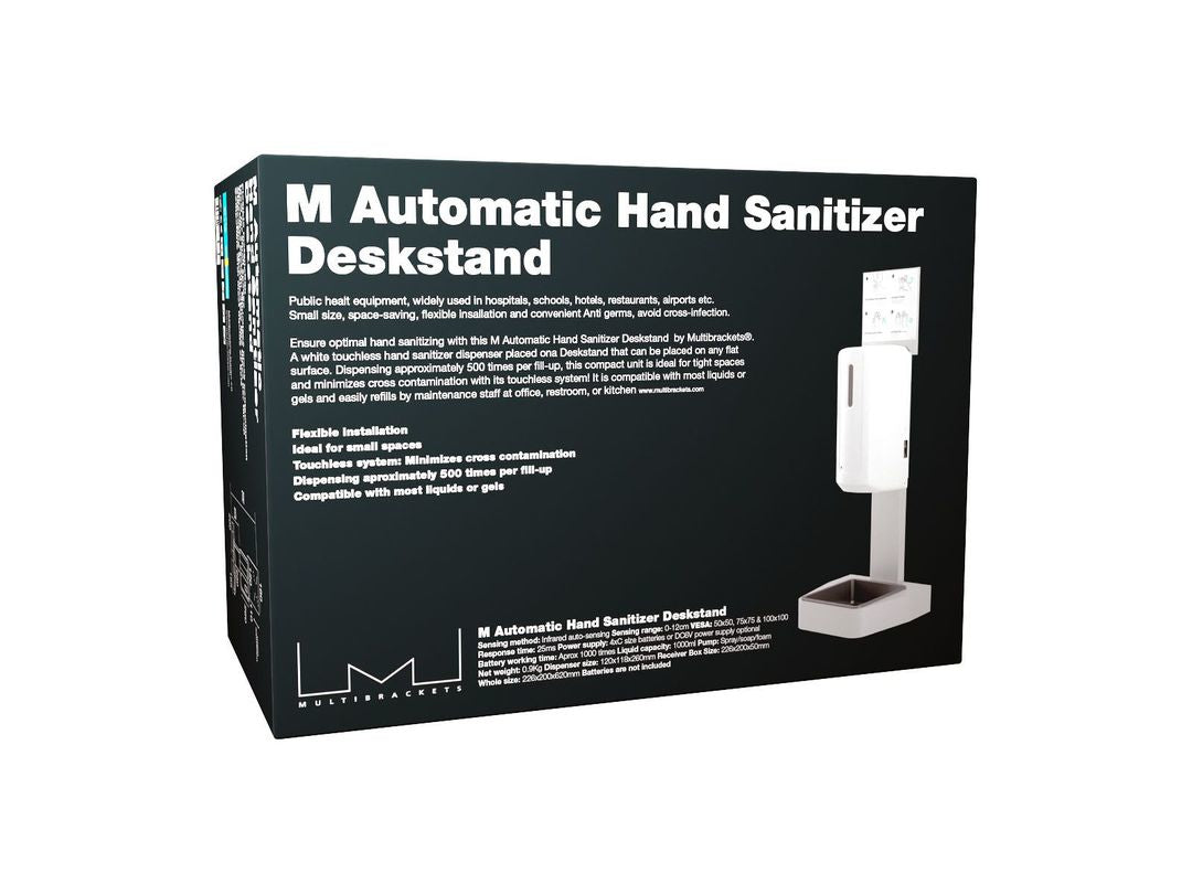 Multibrackets Automatischer Desinfektionsmittelständer – Standgerät – 1000 ml, weiss, ABS