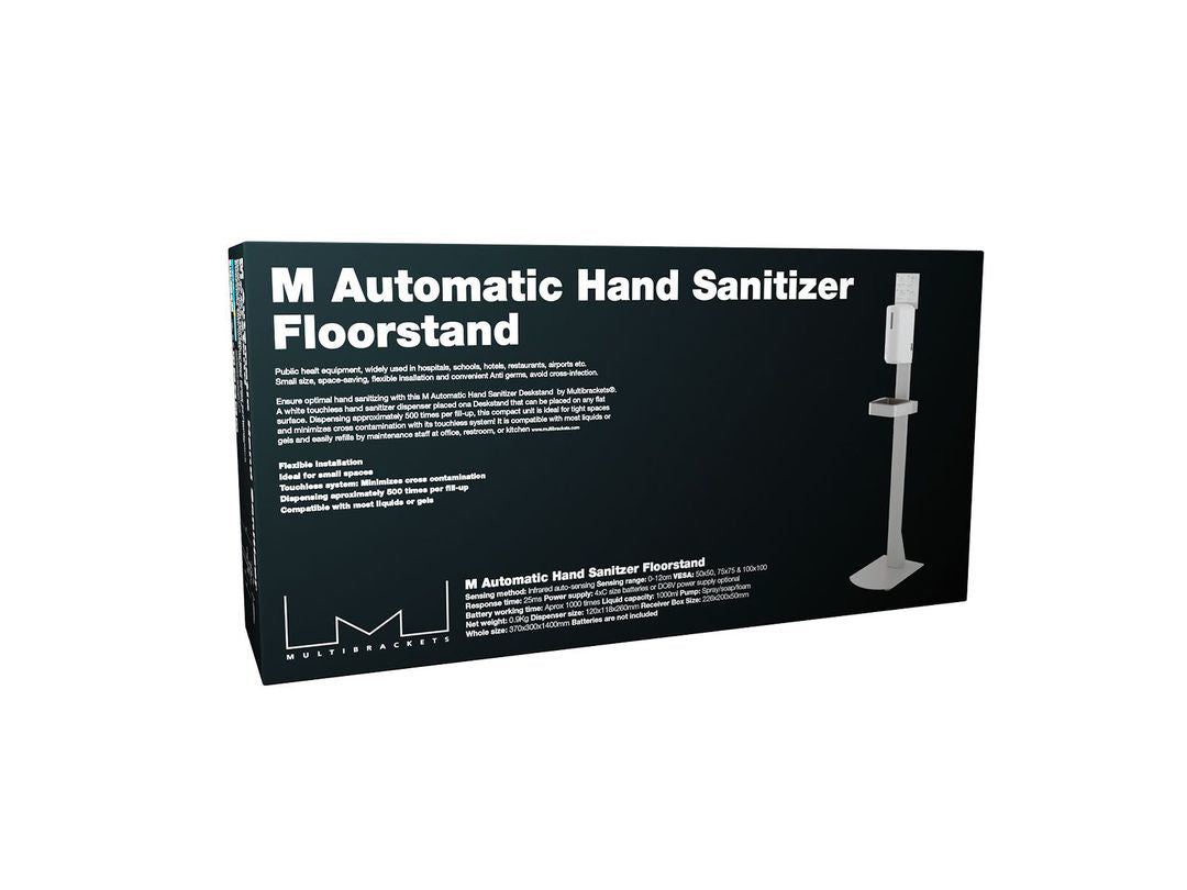 Multibrackets Automatischer Desinfektionsmittelständer – Stand – 1000 ml, weiss, ABS