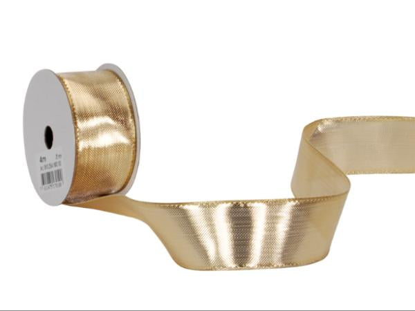 Spyk Geschenkband Monte Carlo Gold – 25 mm × 4 m