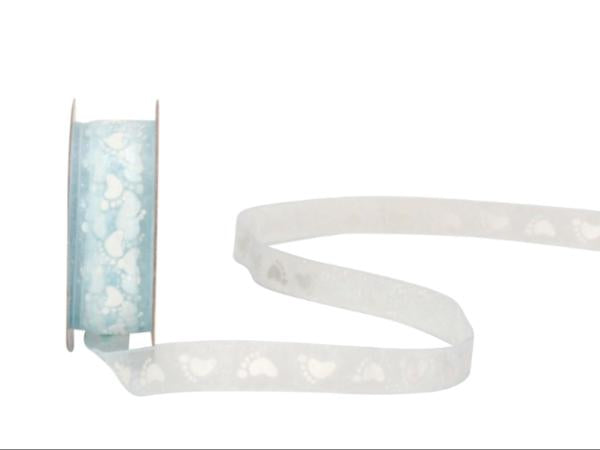 Spyk Geschenkband Muster Blau – 10 mm × 4 m