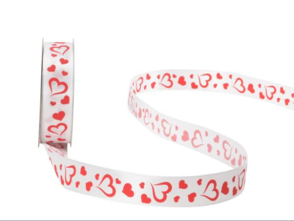Spyk Geschenkband Herzen – 25 mm × 25 m