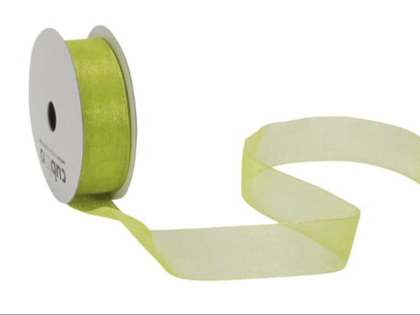 Spyk Geschenkband Organsa Hellgrün – 15 mm × 8 m
