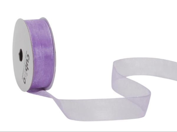 Spyk Geschenkband Organza Flieder – 15 mm × 8 m