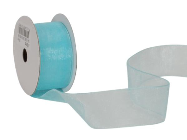 Spyk Geschenkband Organza Türkis – 25 mm × 6 m – 1 Stk. – Herzlichen Glückwunsch