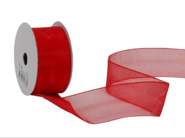 Spyk Geschenkband Organza Rot – 25 mm × 6 m – 1 Stk.