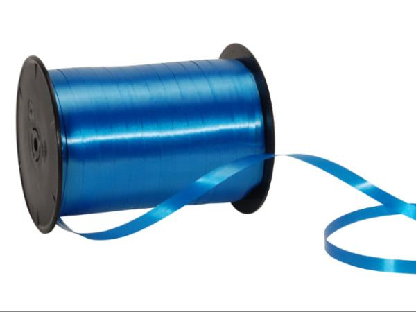 Spyk Geschenkband Kunststoff Blau – 7 mm × 500 m – glatt