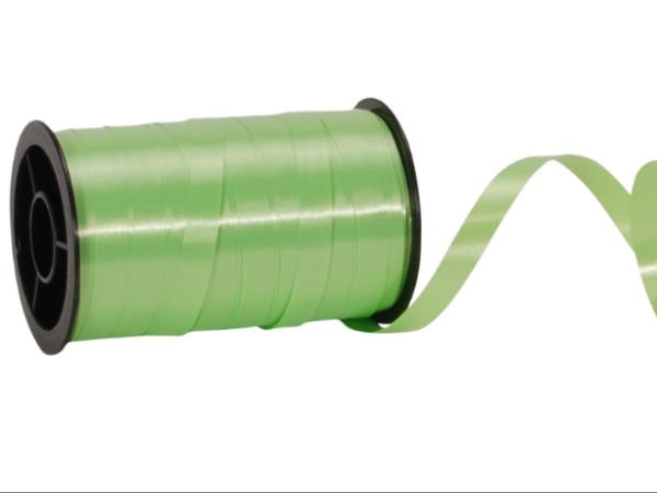 Spyk Geschenkband Poly glatt hellgrün – 7 mm × 20 m