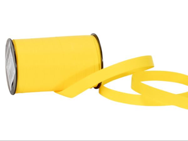 Spyk Geschenkband Poly matt gelb – 10 mm × 20 m