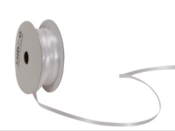 Spyk Geschenkband Satin Weiss – 3 mm × 8 m