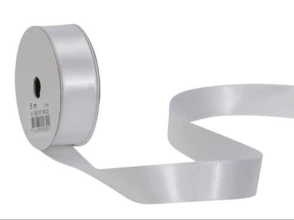 Spyk Geschenkband Satin Weiss – 16 mm × 5 m
