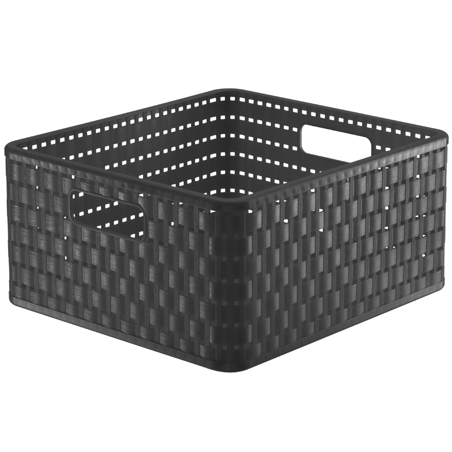 Rotho Country Aufbewahrungsbox 14 l – Kunststoff – Anthrazit – mit Griffen – 300 × 160 × 328 mm