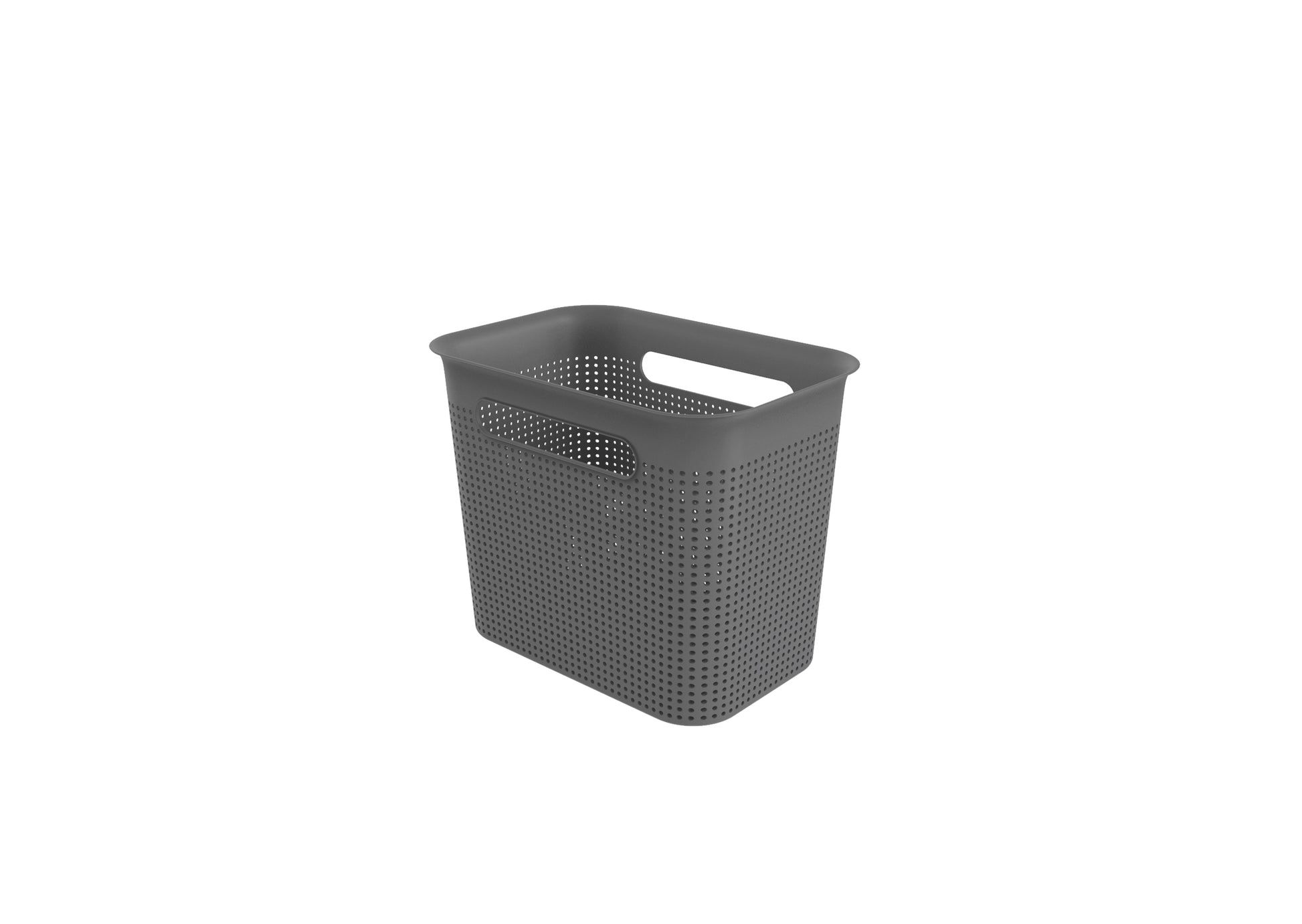 Rotho Aufbewahrungsbox 7 L – Recycling-Kunststoff – Anthrazit – 180 × 211 × 262 mm