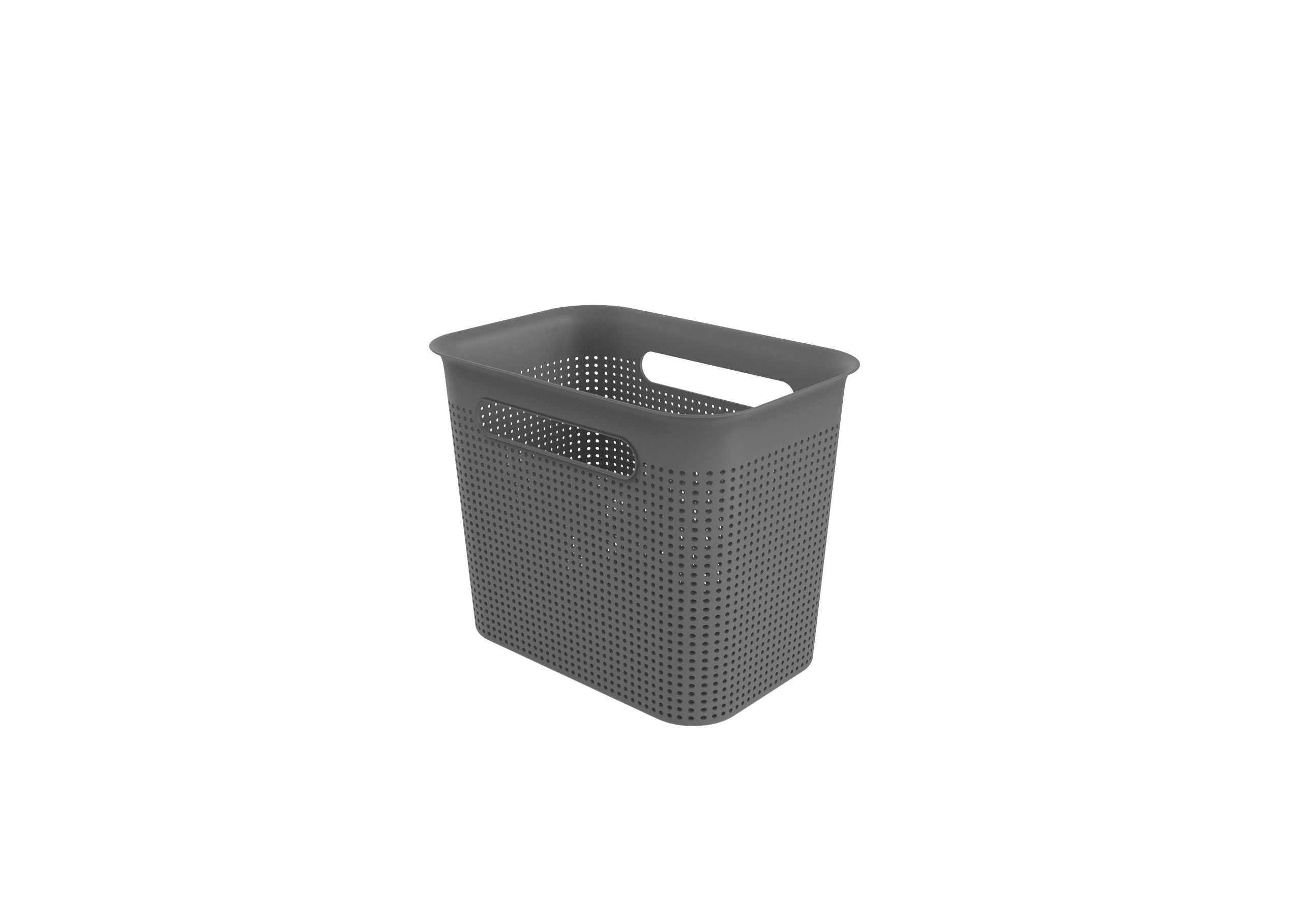 Rotho Aufbewahrungsbox 7 L – Recycling-Kunststoff – Anthrazit – 180 × 211 × 262 mm