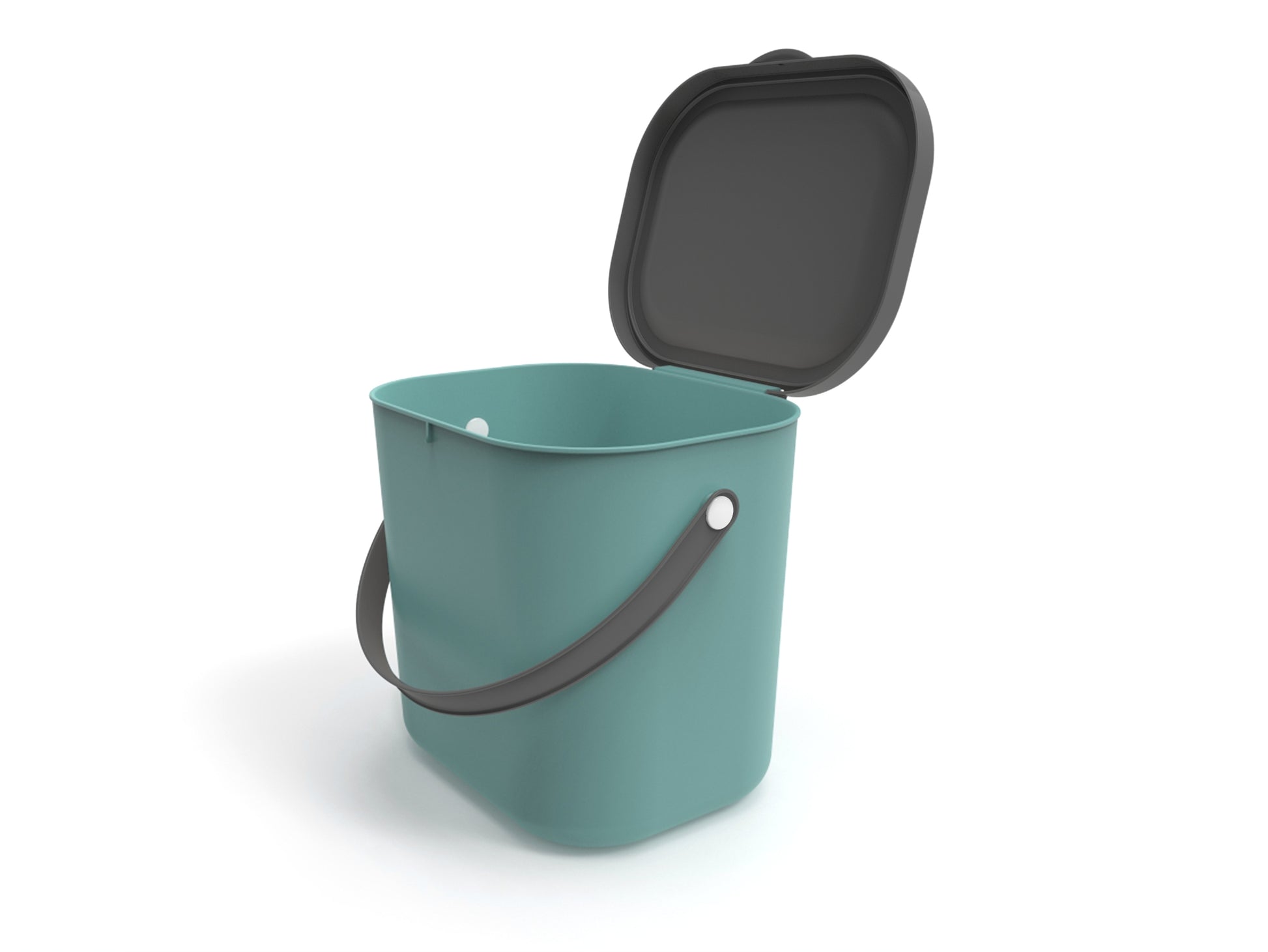 Rotho Recyclingbox Albula – 6 l – Kunststoff, rechteckig – Mistelgrün