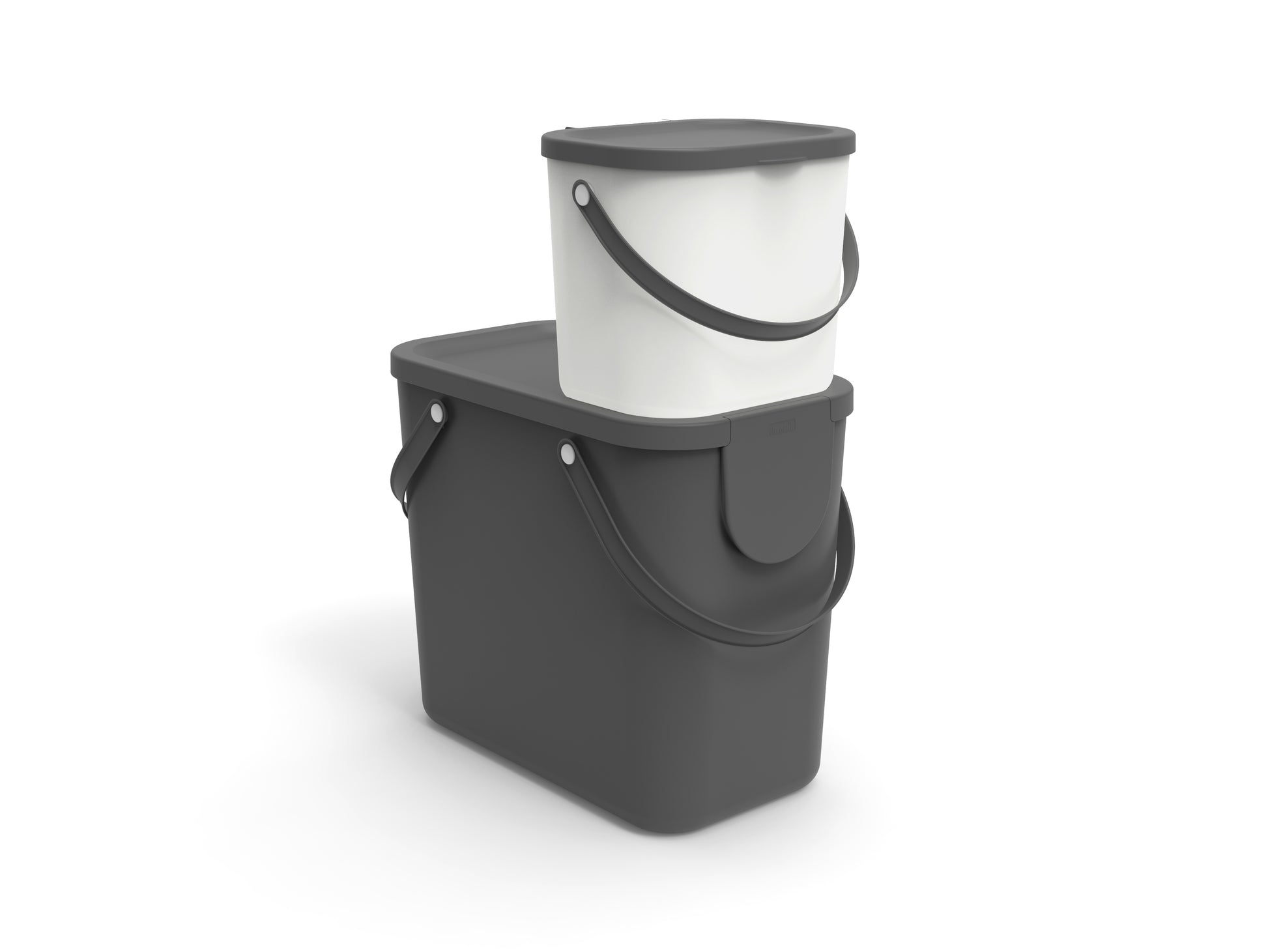 Rotho Recyclingbox Albula – 6 l – Kunststoff, rund – hellgrün