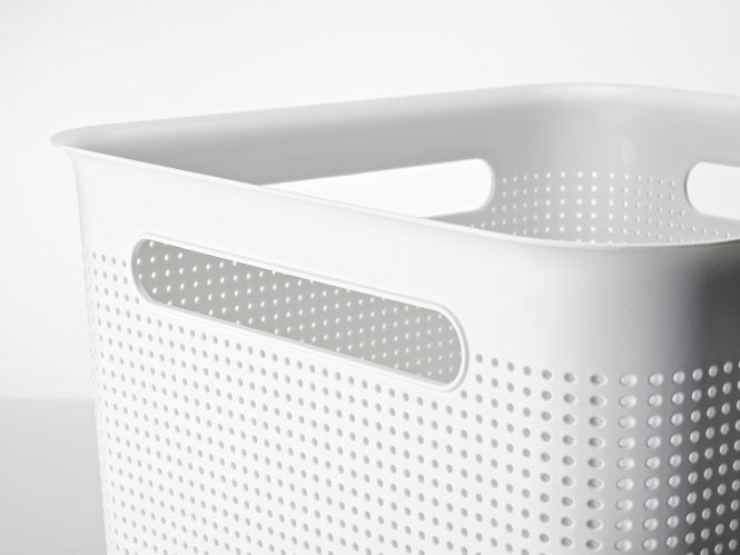 Rotho Aufbewahrungsbox 4,5 l – Kunststoff – Weiss – mit Griff, BPA-frei – 180 × 130 × 262 mm