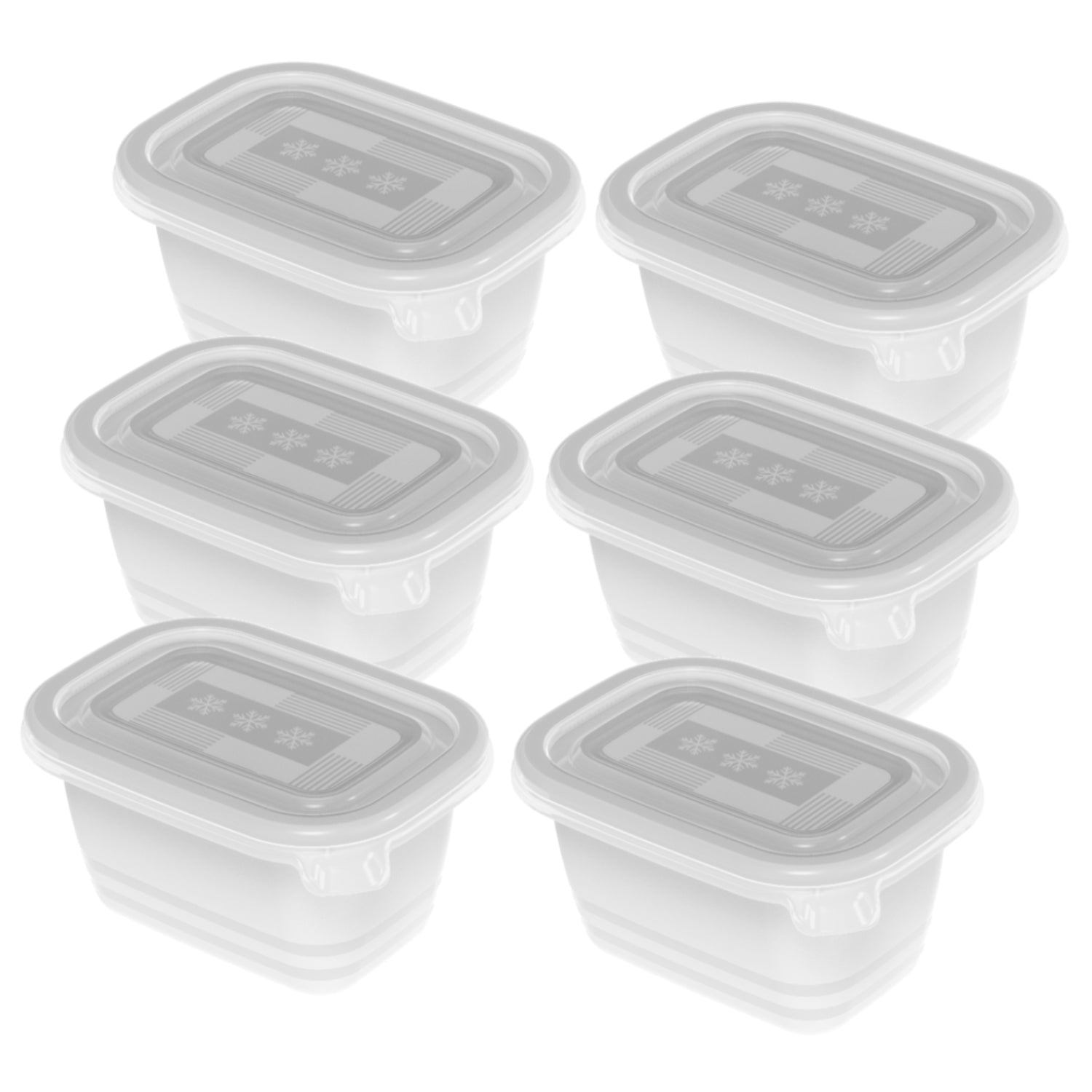 Rotho Vorratsdose 250 ml, 11,2 × 7,8 × 13,2 cm, Polypropylen (PP), Transparent, 6 Stk.
