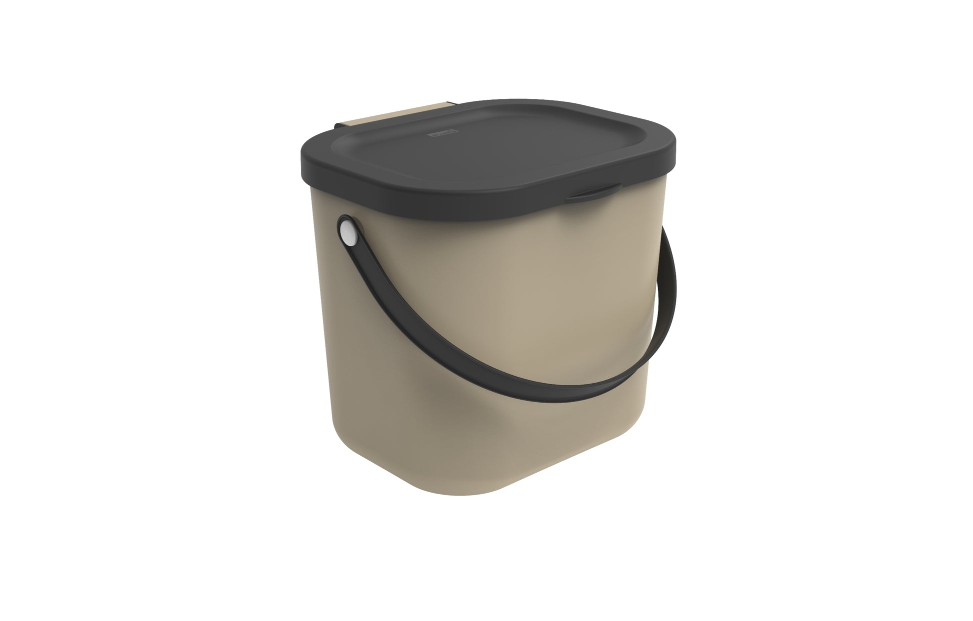 Rotho Recyclingbox Albula – 6 l – Kunststoff, rechteckig – Cappuccino