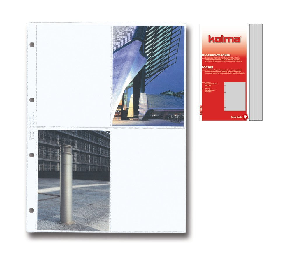 Kolma Sichtmappe A4 – Transparent, Kunststoff, Glänzend, 85 µm, 10er-Pack, 100% Rezyklierbar