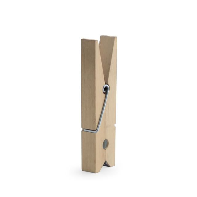Kikkerland Dekolicht Wäscheklammer Clip Licht – 9 lm, Holz, batteriebetrieben, 2× CR2032
