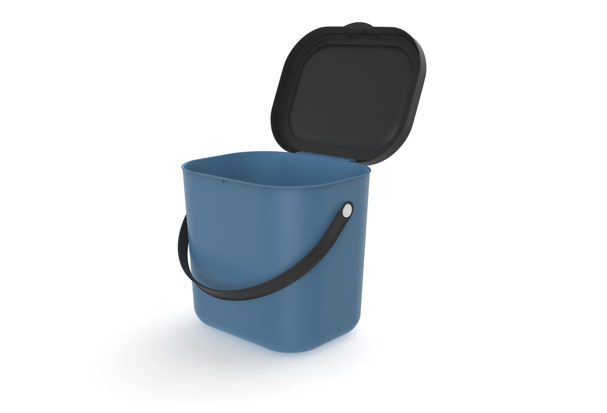 Rotho Recyclingbox Albula – 6 l – Kunststoff, rund – blau – BPA-frei