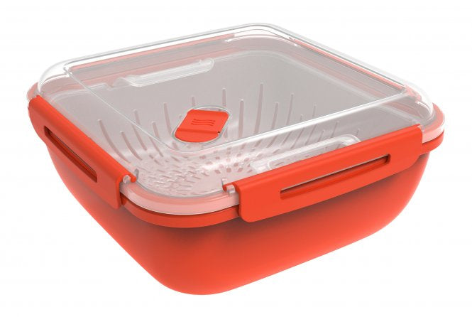 Rotho Memory – Vorratsdose 1,7 l, 19,5 × 19,5 × 9,1 cm, Polypropylen (PP), Rot