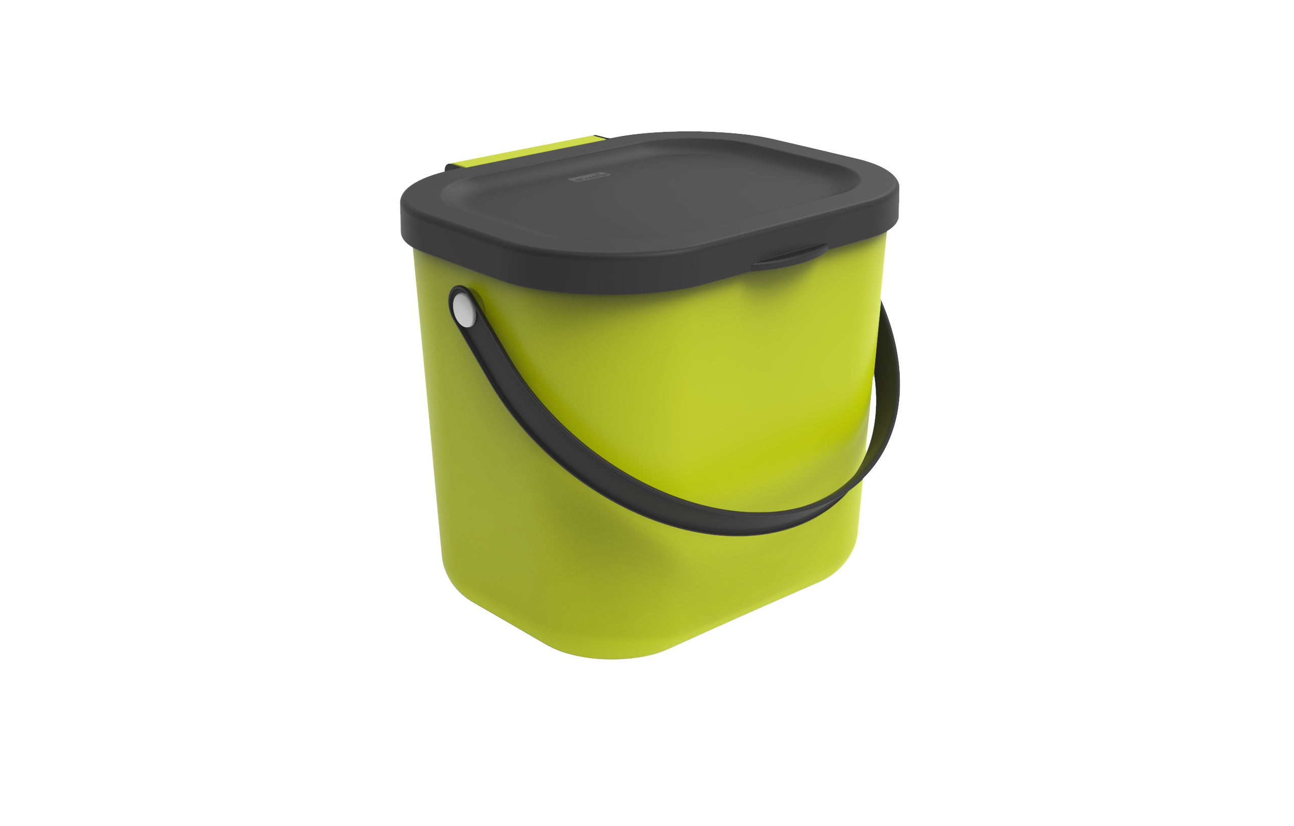 Rotho Recyclingbox Albula – 6 l – Kunststoff, rund – hellgrün