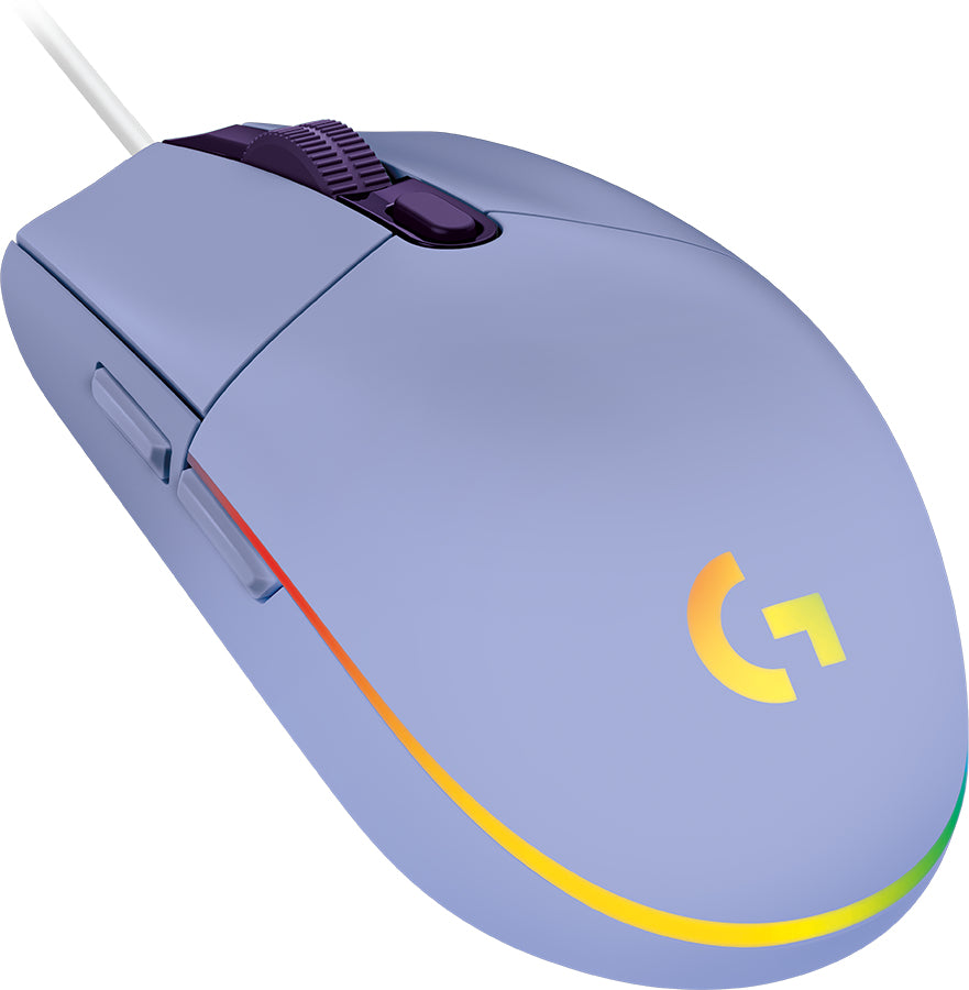 Logitech G G102 Lightsync – Gaming-Maus – Kabelgebunden (USB-A), 8000 DPI, RGB-Beleuchtung, Lila