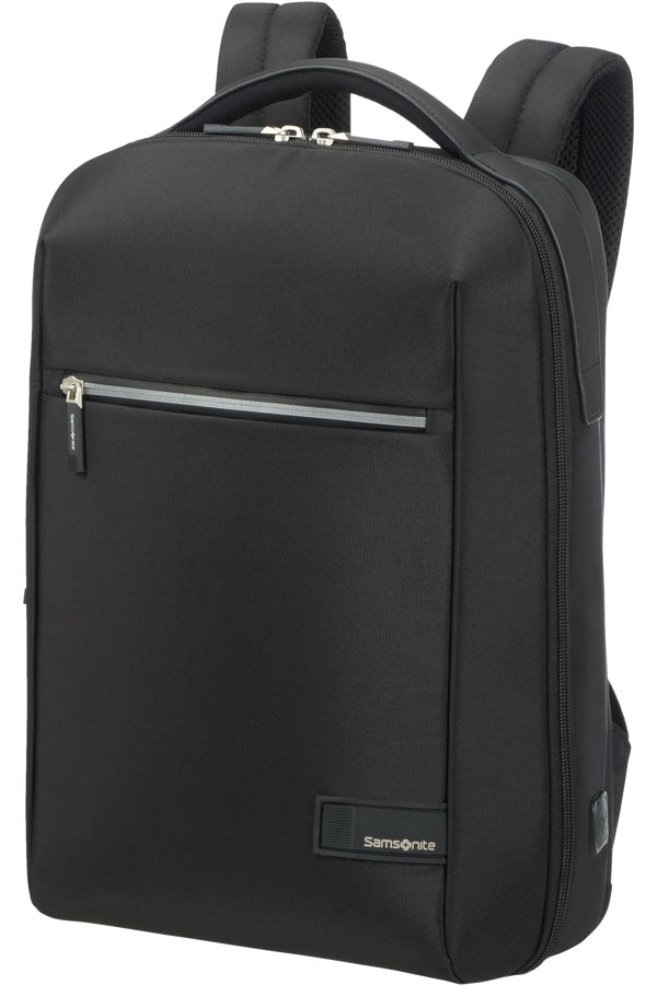 Samsonite Notebook-Rucksack Litepoint – für 14,1", 16 l, mit USB, wasserfest, rPET-Polyester – Schwarz
