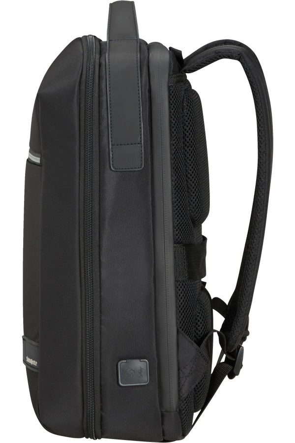 Samsonite Notebook-Rucksack Litepoint – für 14,1", 16 l, mit USB, wasserfest, rPET-Polyester – Schwarz