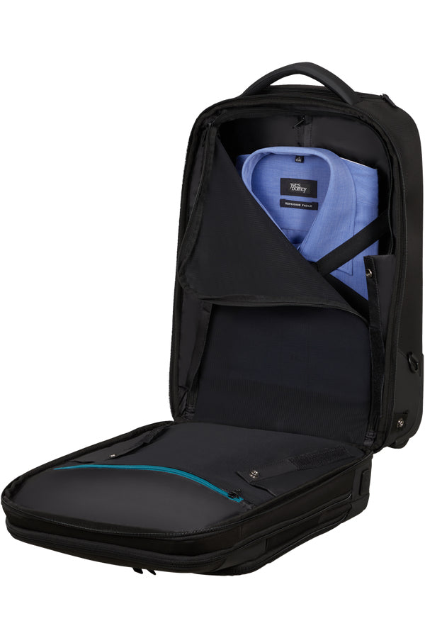 Samsonite Mysight Notebook-Trolley – 25,5 l, USB-Port, Aufsteckfunktion, recyceltes PET (rPET), schwarz