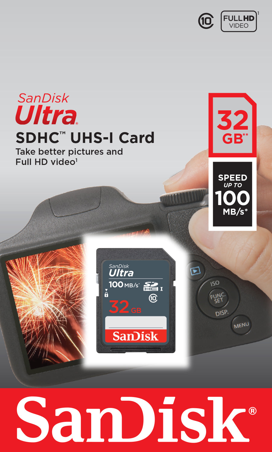 SanDisk Ultra Speichergerät – 32 GB, SDHC, 100 MB/s