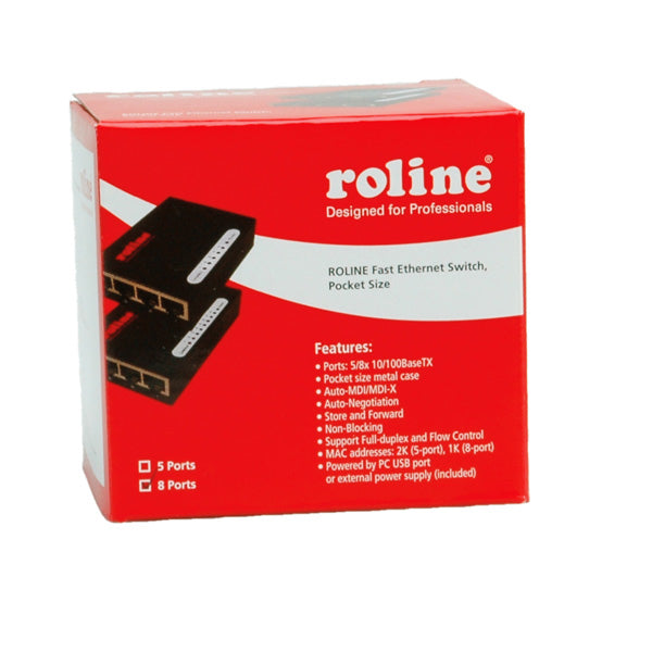 ROLINE Switch – 8×Fast Ethernet