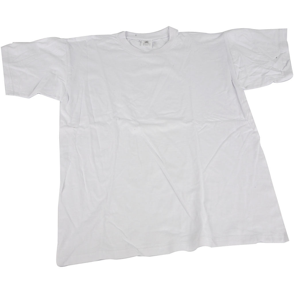 Creativ Company T-Shirt, 12 - 14 Jahre, Baumwolle, weiss, B 44 cm, 1 Stk