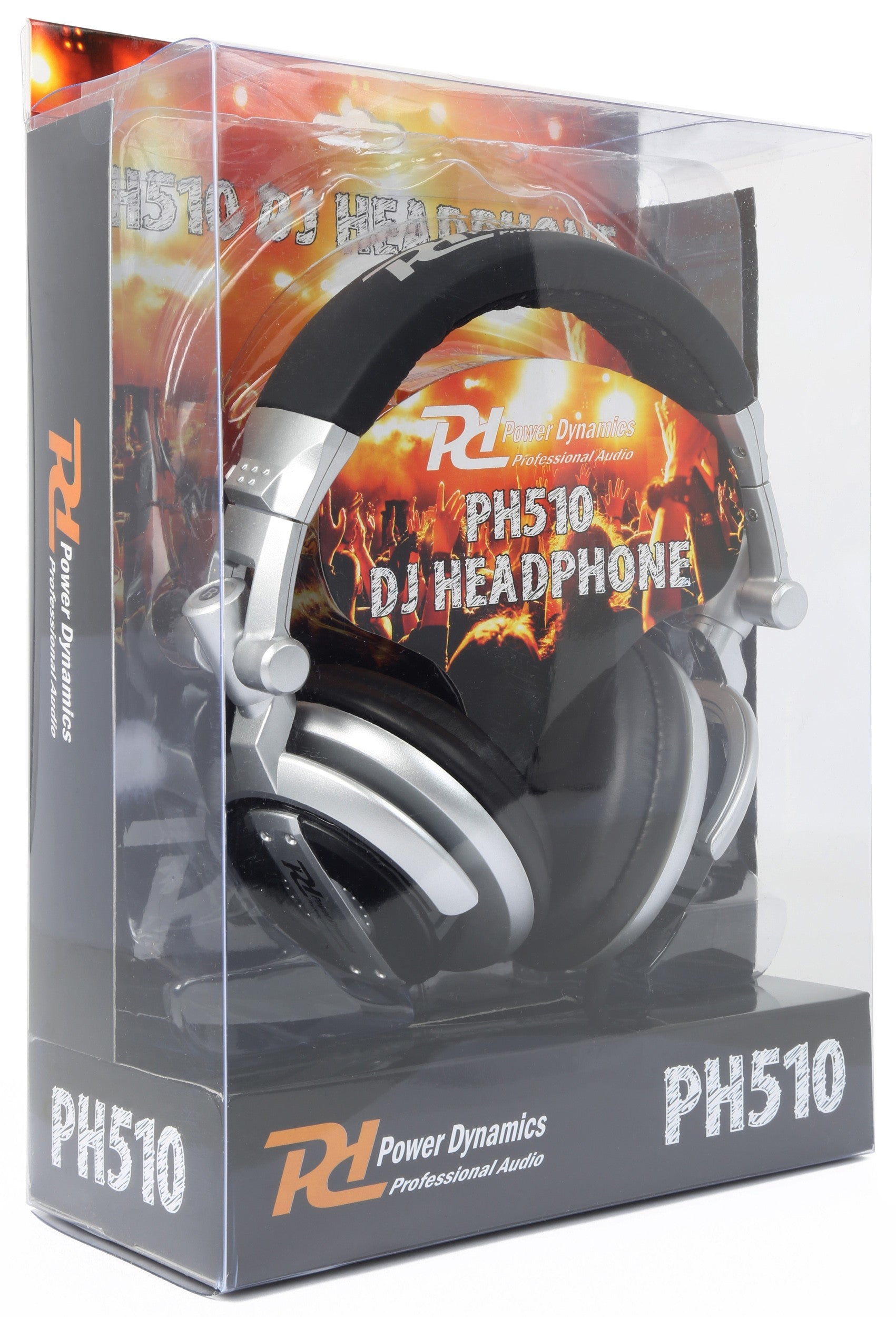 Power Dynamics PH510 DJ-Kopfhörer – On-Ear, Kabelgebunden, 3,5 mm Klinke + 6,35 mm Stecker, Silber