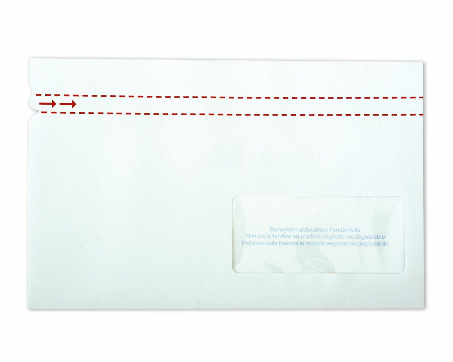 Elco Dokumententasche – C6/5 (229 × 114 mm), Fenster rechts, unbedruckt, weiss, selbstklebend – 250 Stück
