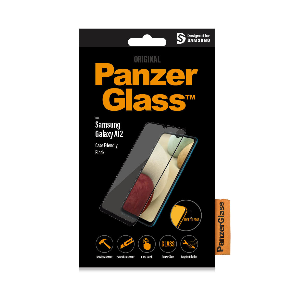 PanzerGlass Displayschutz (Panzerglas), Case Friendly – für Galaxy A12